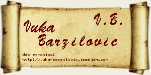 Vuka Barzilović vizit kartica